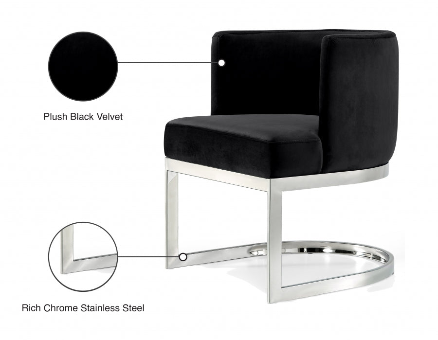 Chaise de salle à manger en velours Gianna