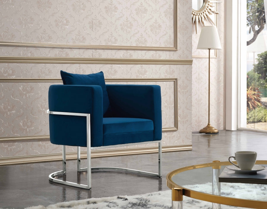 Chaise d'appoint en velours Pippa