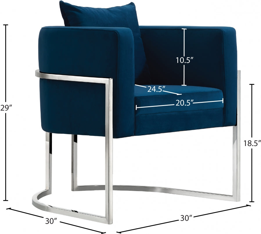 Chaise d'appoint en velours Pippa