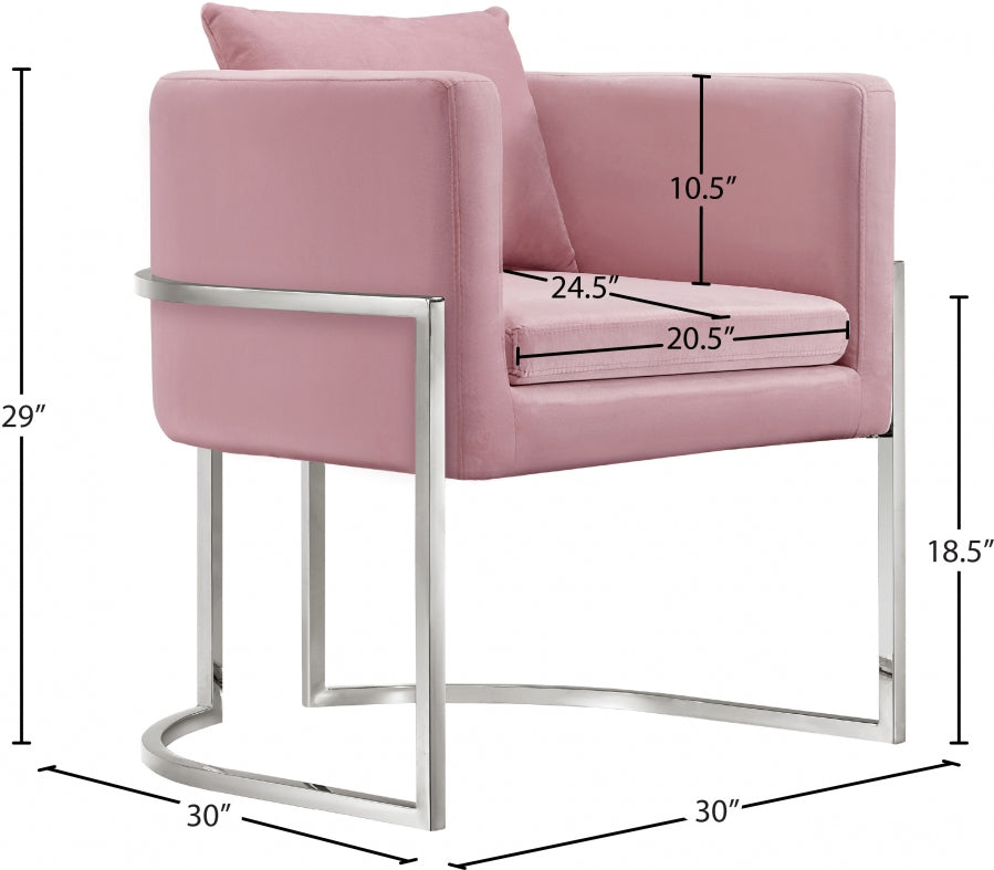 Chaise d'appoint en velours Pippa