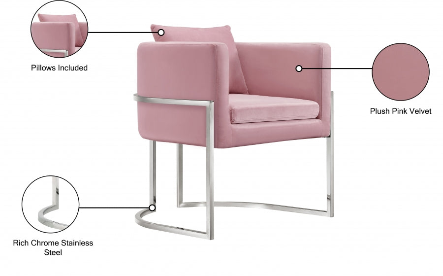 Chaise d'appoint en velours Pippa