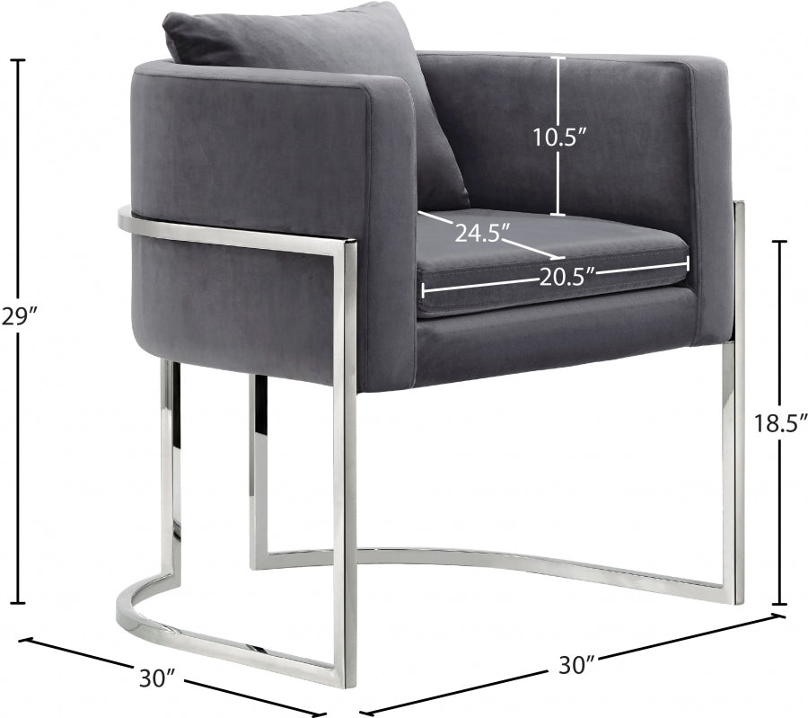 Chaise d'appoint en velours Pippa
