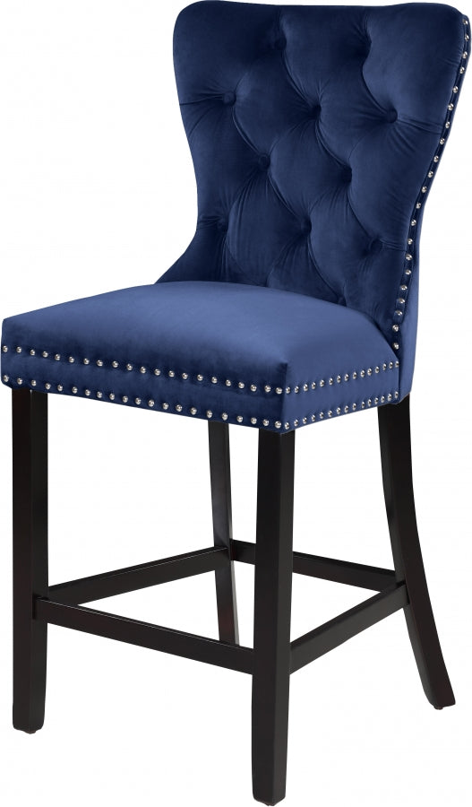 Tabouret de comptoir en velours Nikki