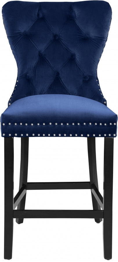 Tabouret de comptoir en velours Nikki