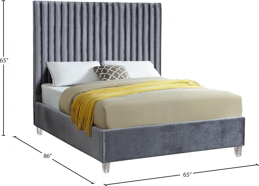 Lit en velours Candace