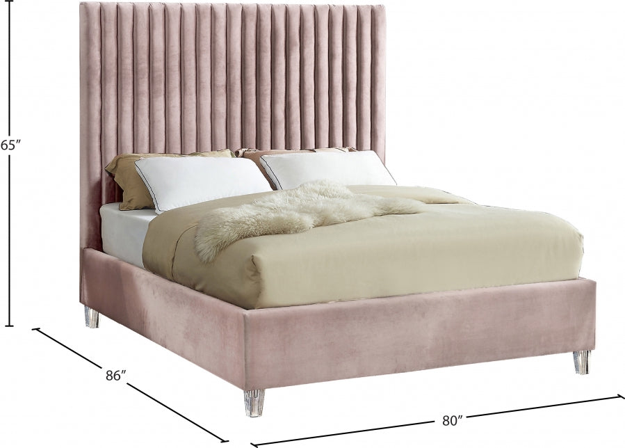 Lit en velours Candace
