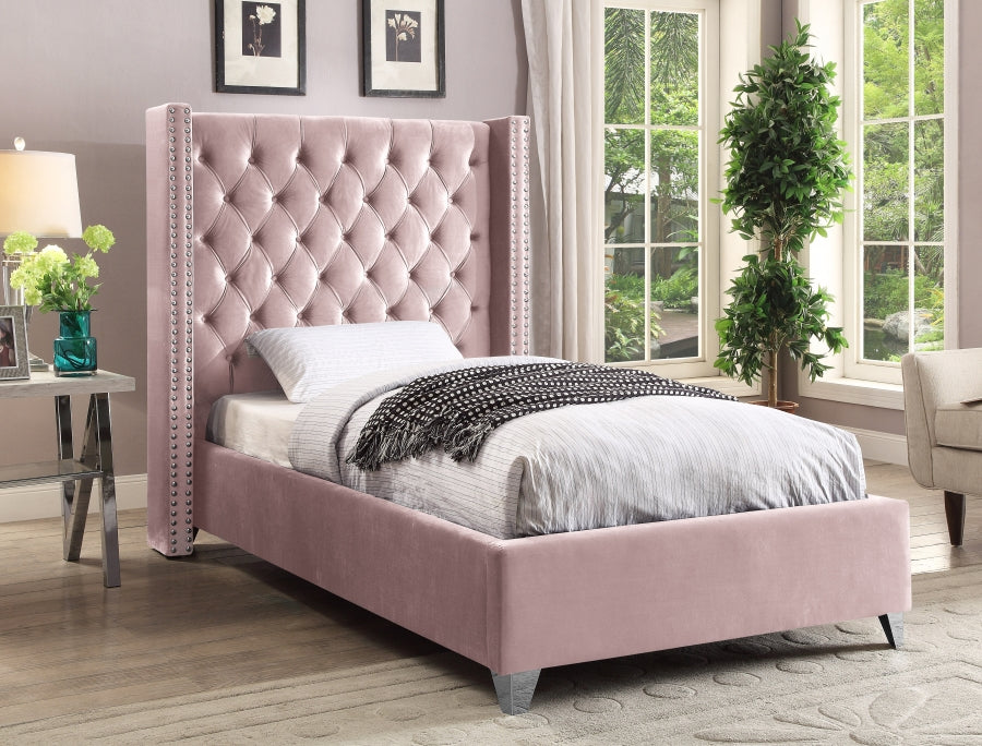 Lit en velours Aiden
