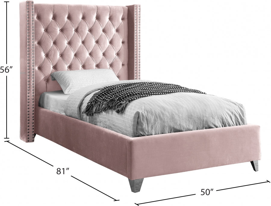 Lit en velours Aiden