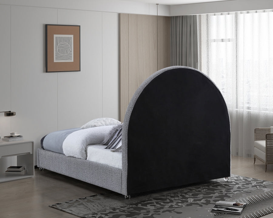 Lit Milo en tissu bouclé