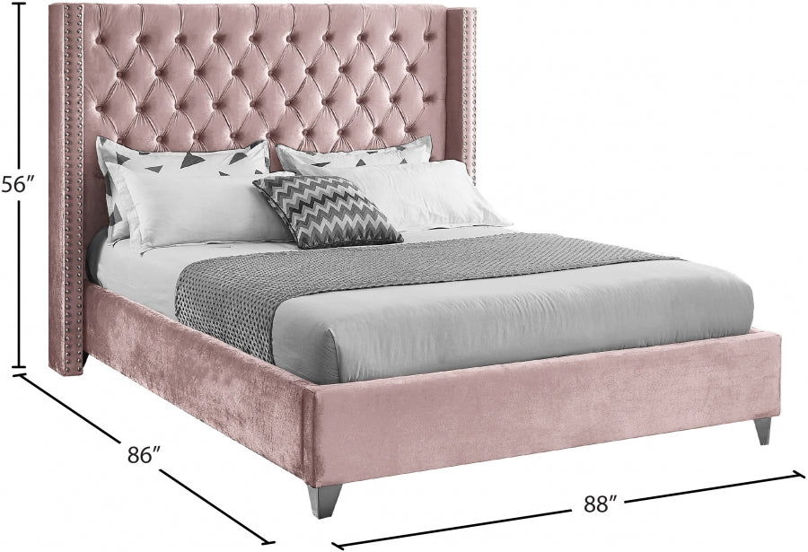 Lit en velours Aiden