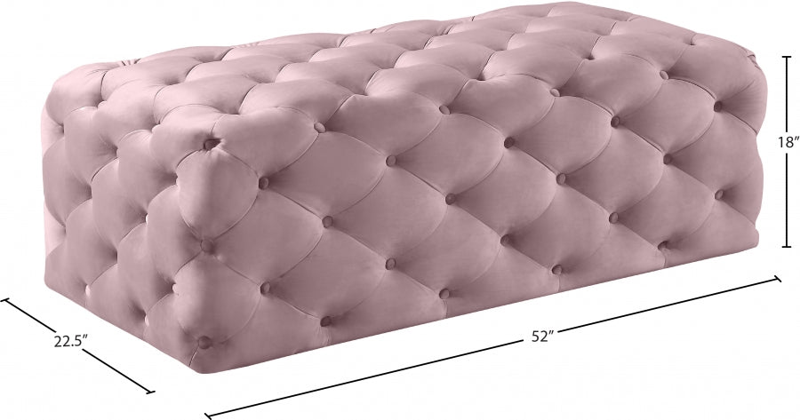 Pouf en velours Casey | Banc