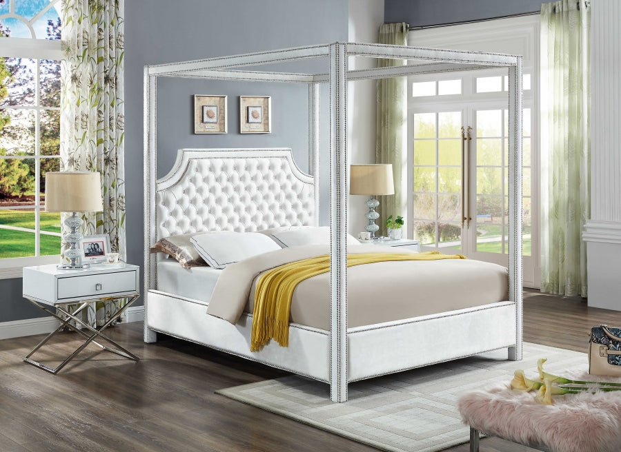 Lit en velours Rowan