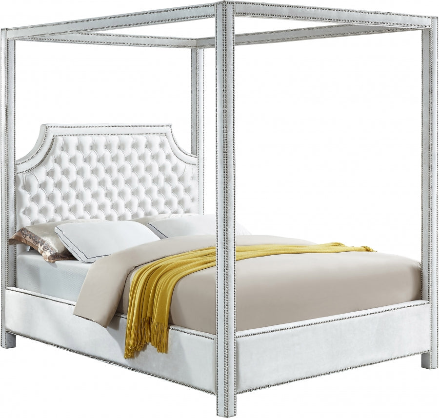 Lit en velours Rowan