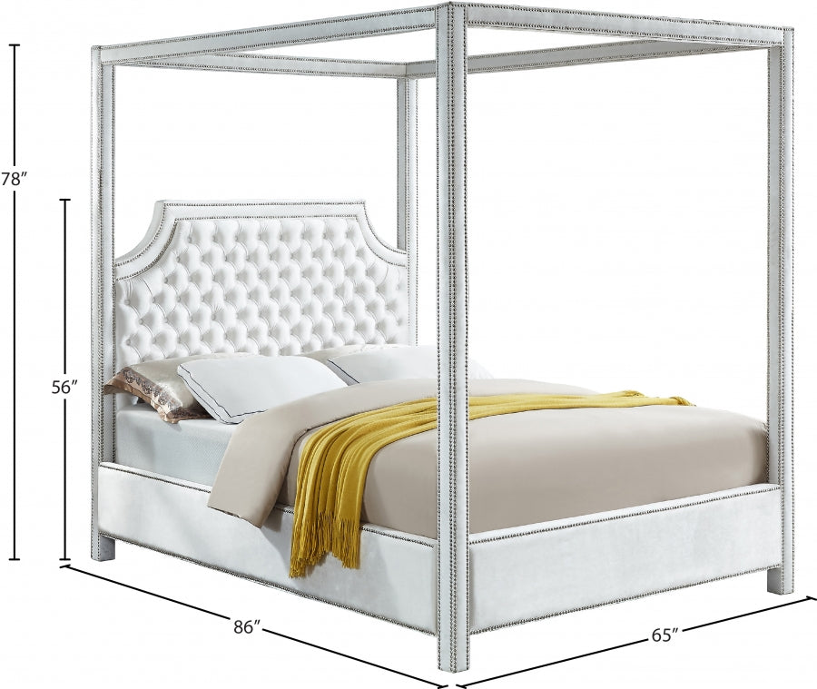 Lit en velours Rowan