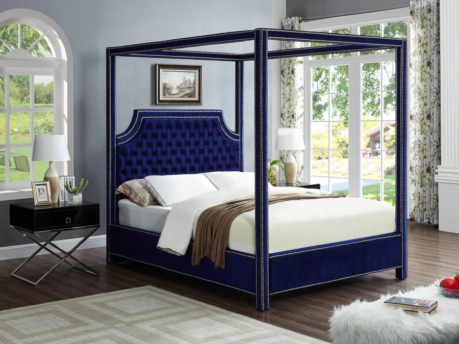 Lit en velours Rowan