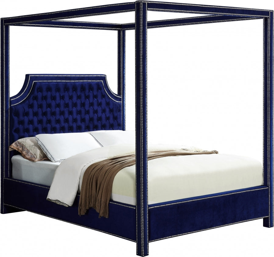 Lit en velours Rowan