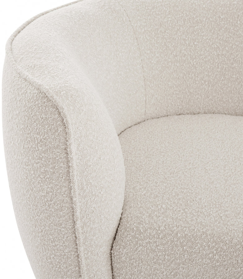 Chaise longue Hilton en tissu bouclé