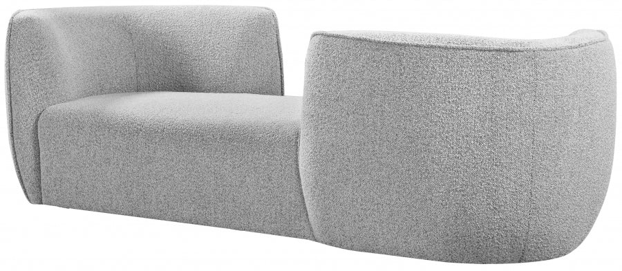 Chaise longue Hilton en tissu bouclé