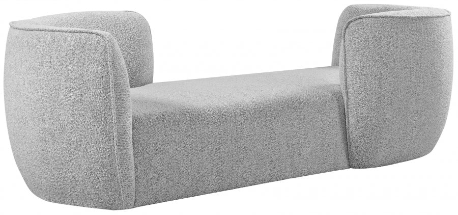 Chaise longue Hilton en tissu bouclé