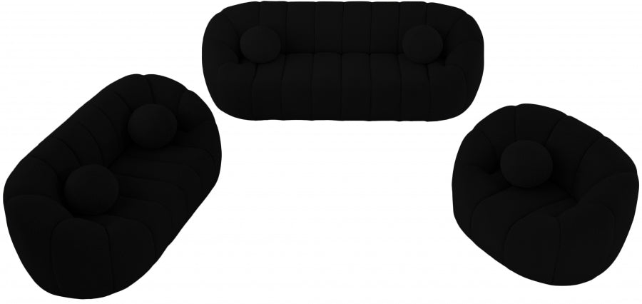 Chaise Elijah en tissu bouclé