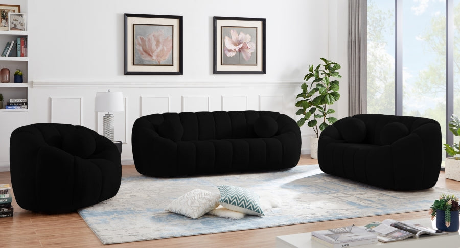 Chaise Elijah en tissu bouclé