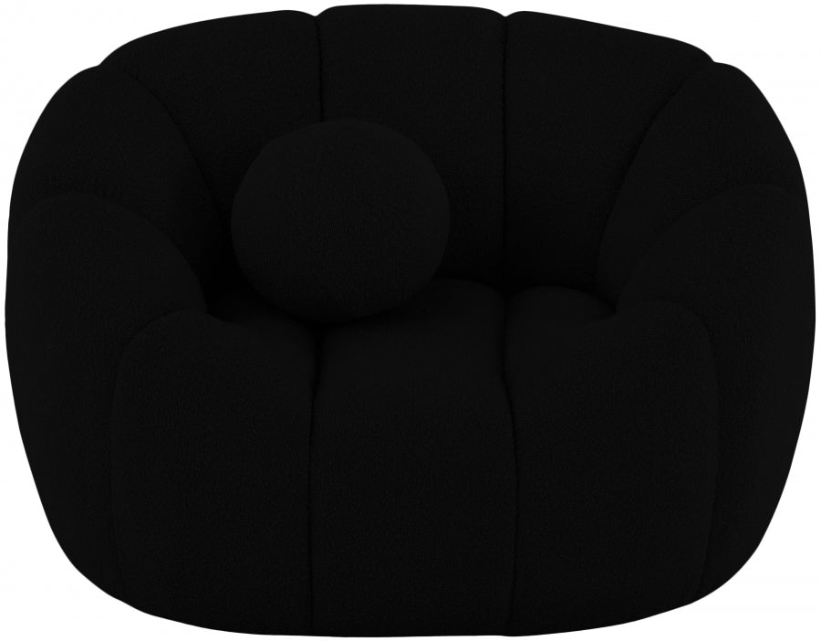 Chaise Elijah en tissu bouclé