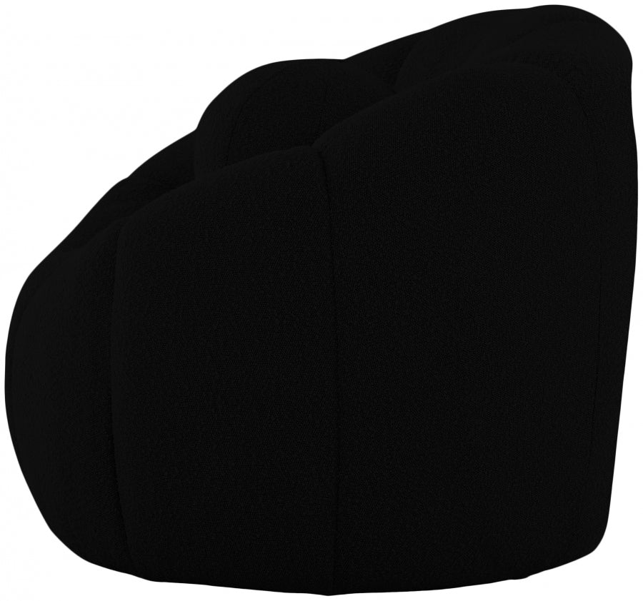 Chaise Elijah en tissu bouclé