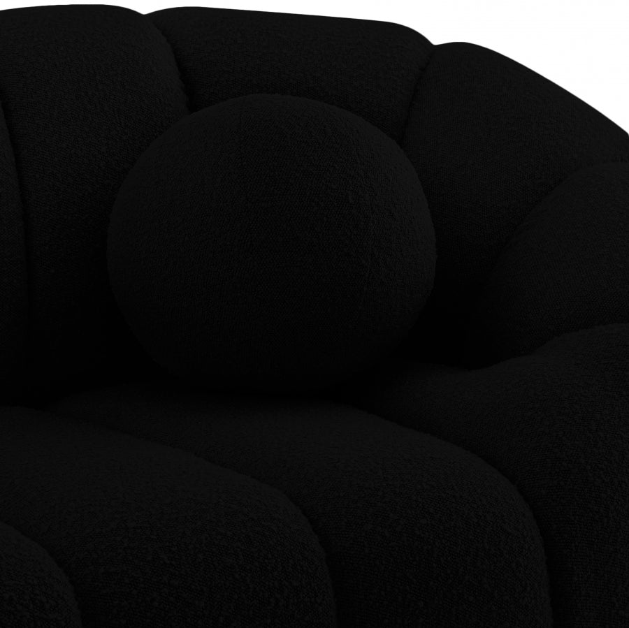 Chaise Elijah en tissu bouclé