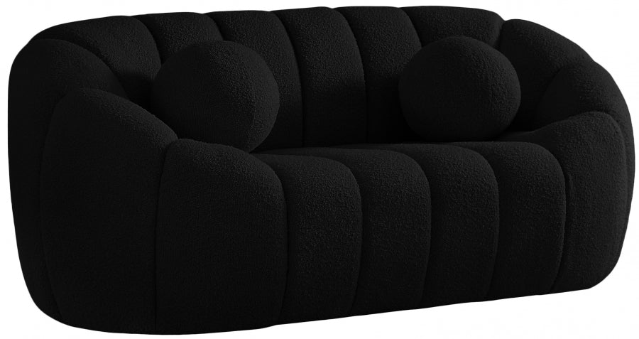 Causeuse Elijah en tissu bouclé