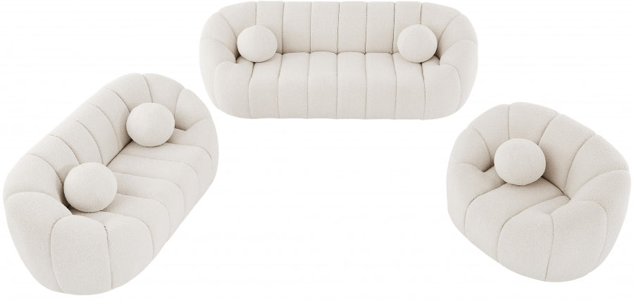 Chaise Elijah en tissu bouclé