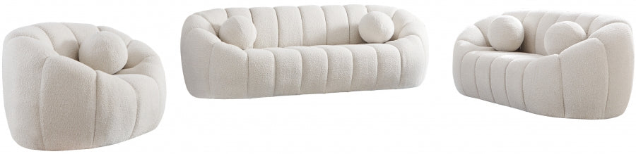 Chaise Elijah en tissu bouclé