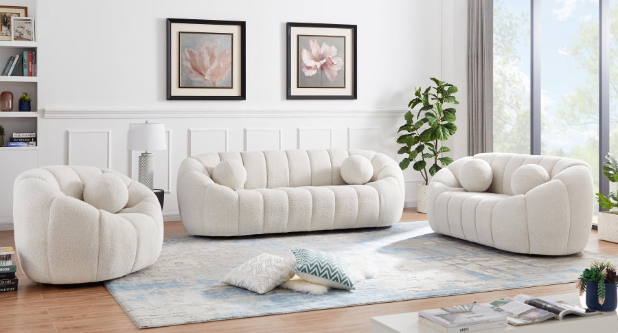 Chaise Elijah en tissu bouclé