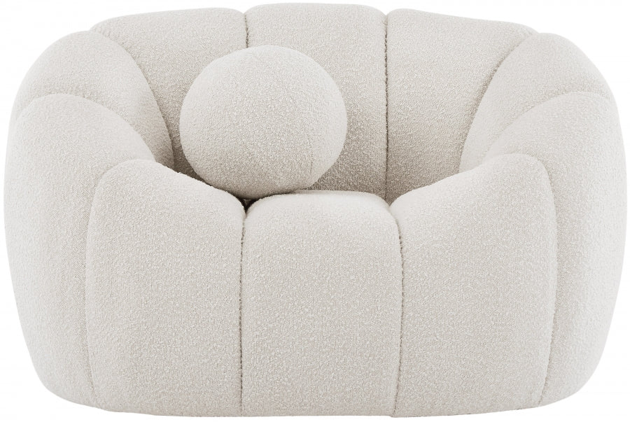 Chaise Elijah en tissu bouclé
