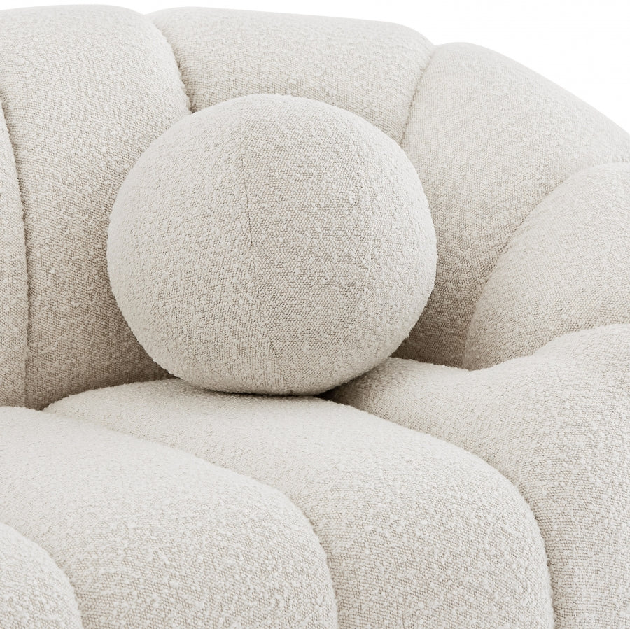 Chaise Elijah en tissu bouclé