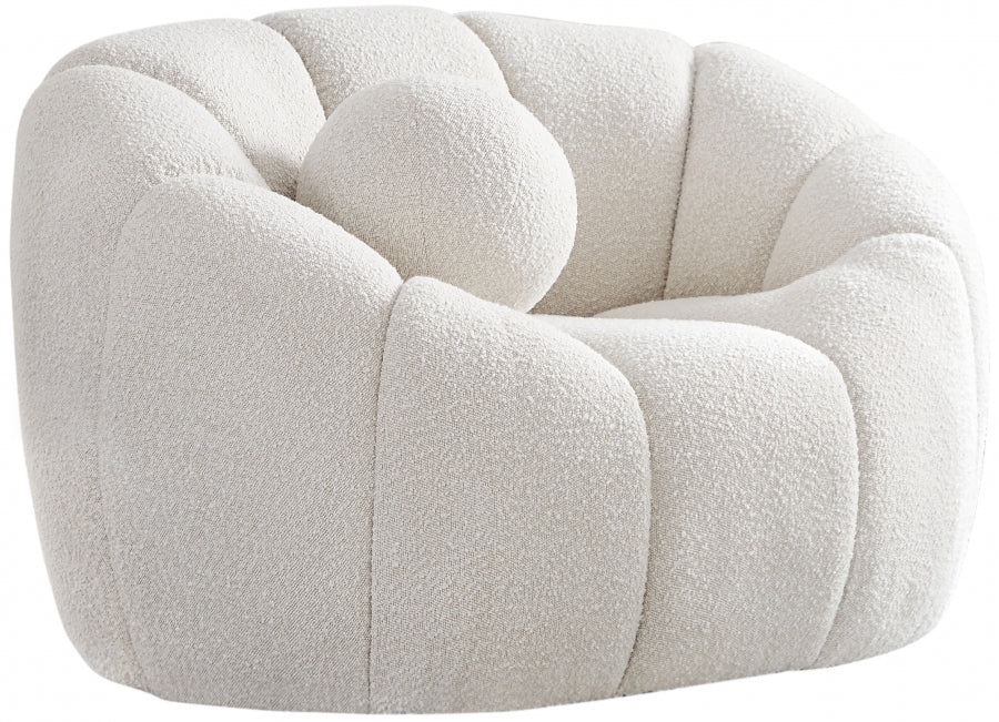 Chaise Elijah en tissu bouclé