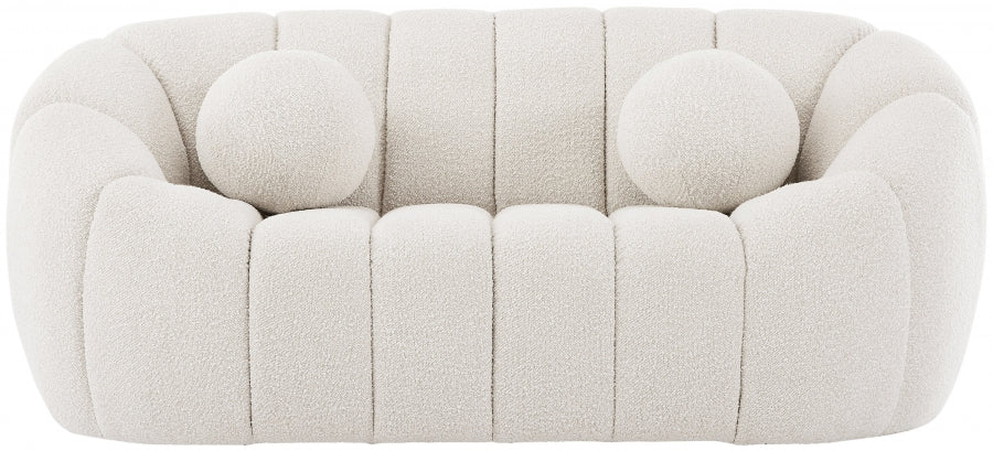 Causeuse Elijah en tissu bouclé