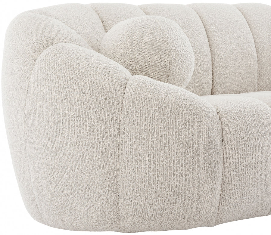 Causeuse Elijah en tissu bouclé