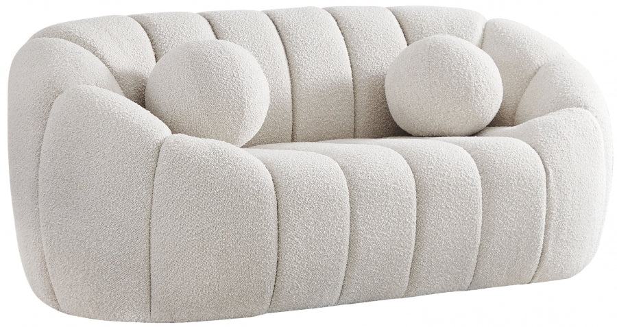 Causeuse Elijah en tissu bouclé