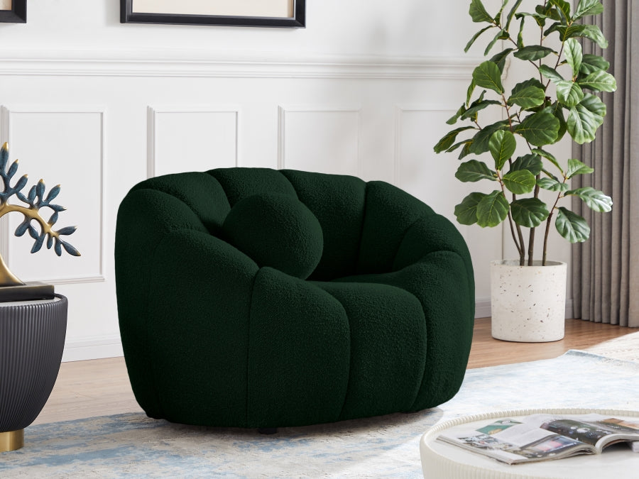Chaise Elijah en tissu bouclé