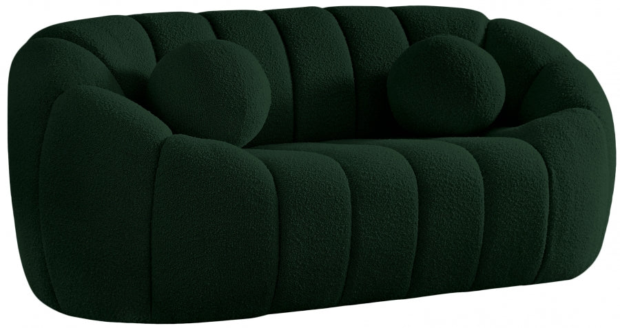 Causeuse Elijah en tissu bouclé