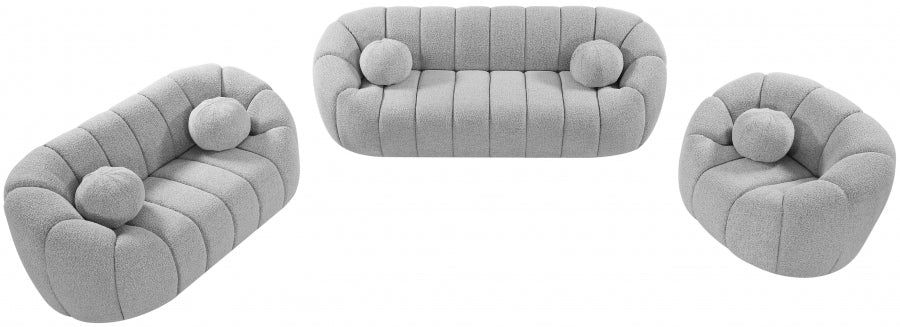 Chaise Elijah en tissu bouclé