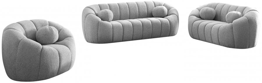 Chaise Elijah en tissu bouclé