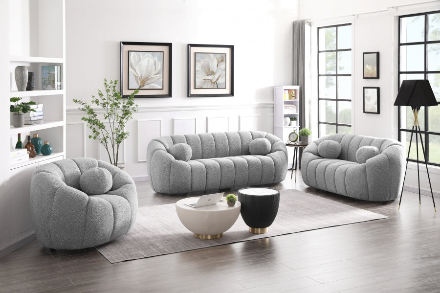 Chaise Elijah en tissu bouclé