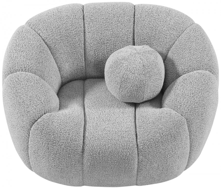 Chaise Elijah en tissu bouclé