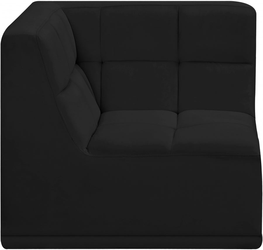 Fauteuil d'angle modulable en velours Relax
