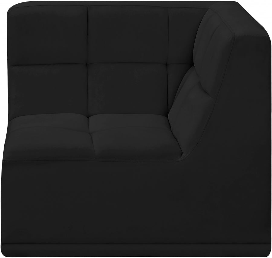 Fauteuil d'angle modulable en velours Relax