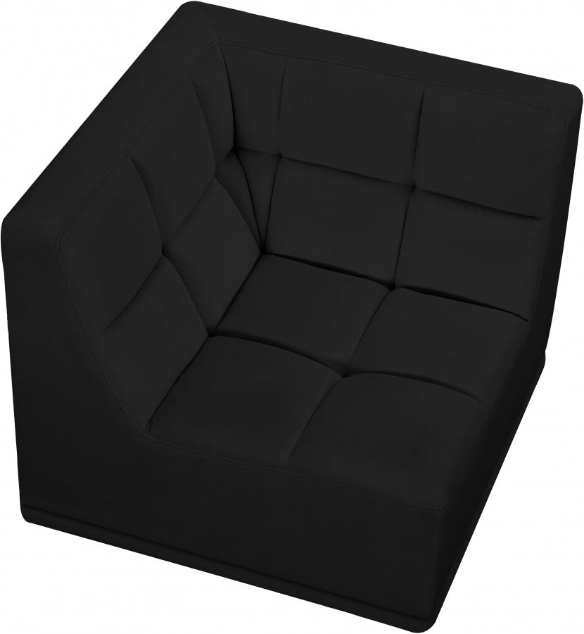 Fauteuil d'angle modulable en velours Relax