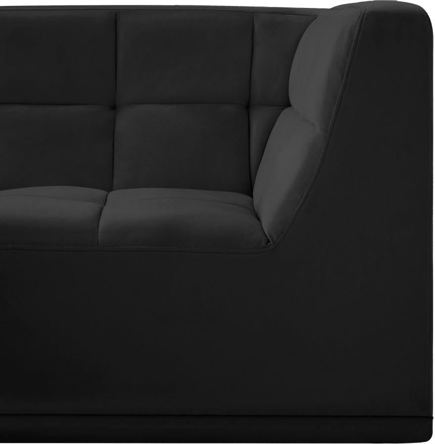 Fauteuil d'angle modulable en velours Relax