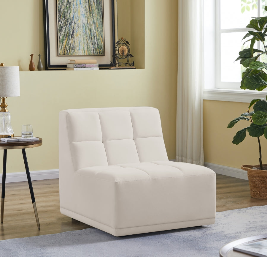 Fauteuil modulable en velours Relax