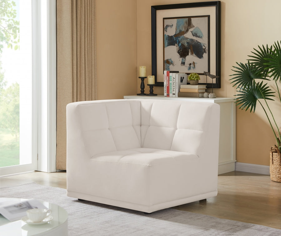 Fauteuil d'angle modulable en velours Relax